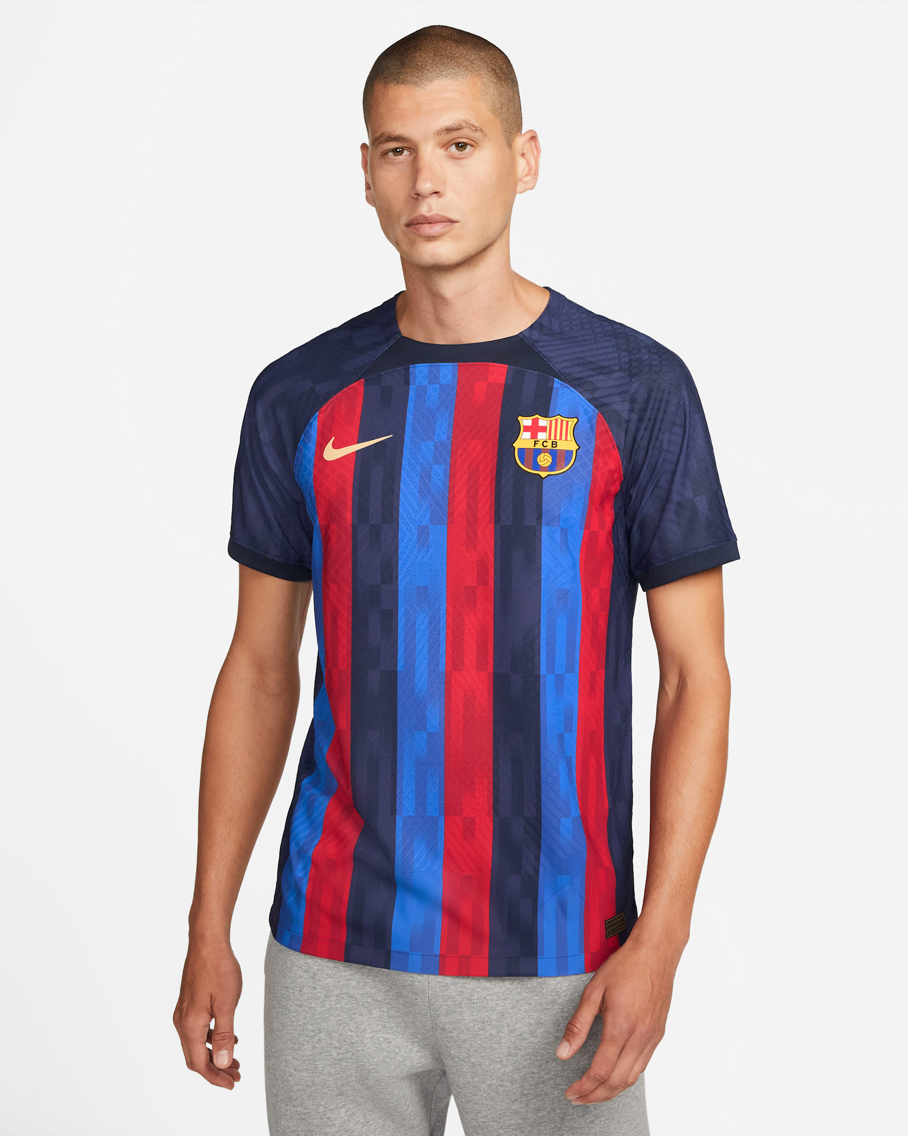 Nike FC Barcelona DRI-FIT シャツ L Nike FC Barcelona 23/24 Home Dri-Fit Stadium Shirt LS - Deep